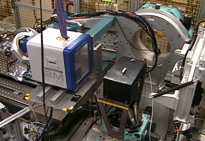 The GIWAXS setup used on I07 for measuring OPV samples