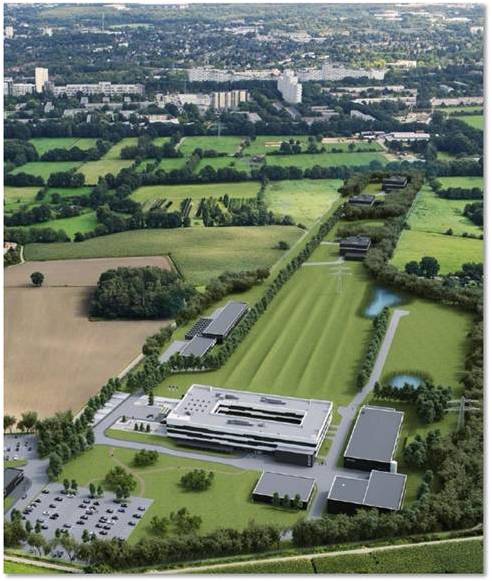 Artist's impression of the European XFEL which is currently under construction in Hamburg, Germany. The UK-XFEL Hub will serve as a valuable resource for UK users of the European XFEL's SFX beamline.