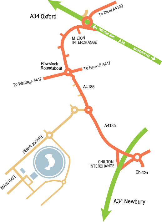 A map showing the location of Diamond with Oxford to the North and Newbury to the South.