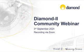 Diamond-II Community Webinar: Recordings available