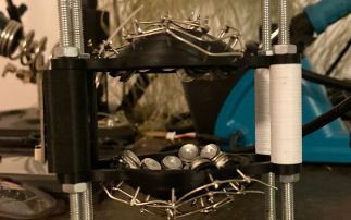 Diamond-developed acoustic levitator heads to space