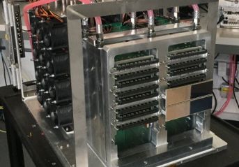 Tristan10M in the detector group lab populated with the two available modules.