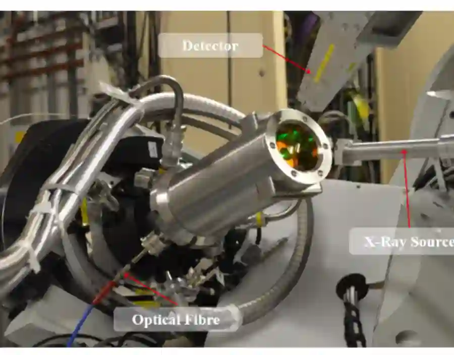 High-pressure resonant magnetic X-ray scattering set up on I16.