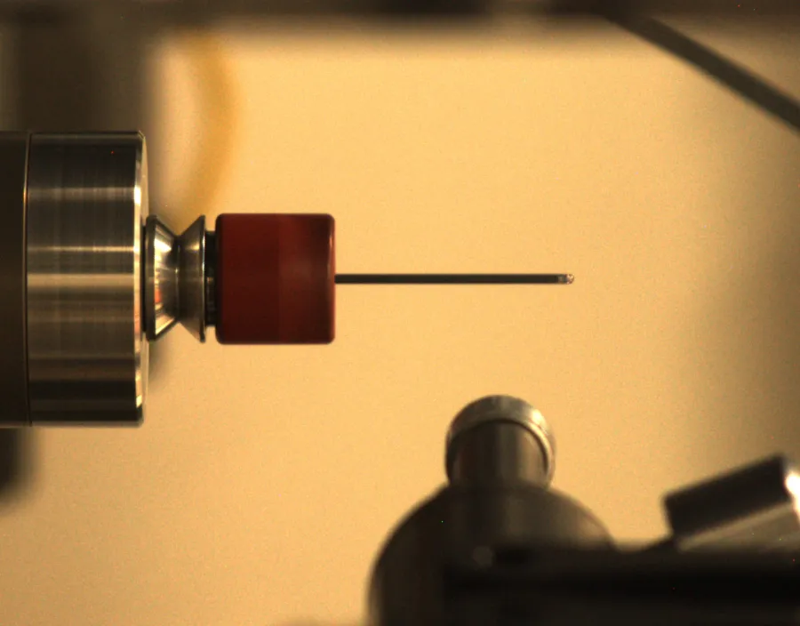 A spun capillary sample.