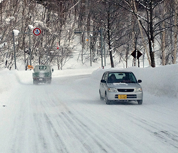 car in snow