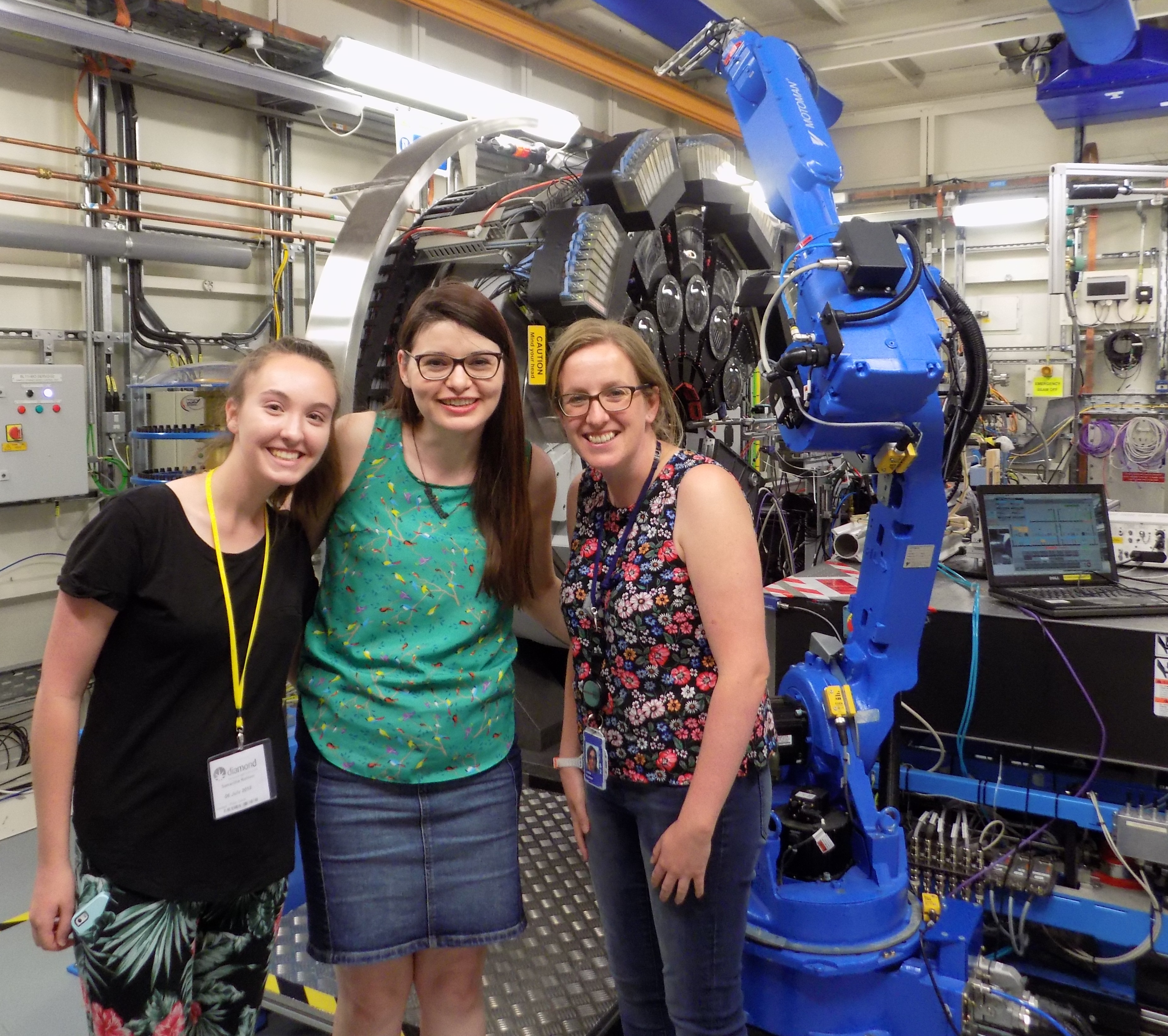 Project M - Student Sam Rofman with scientists Claire Murray and Julia Parker