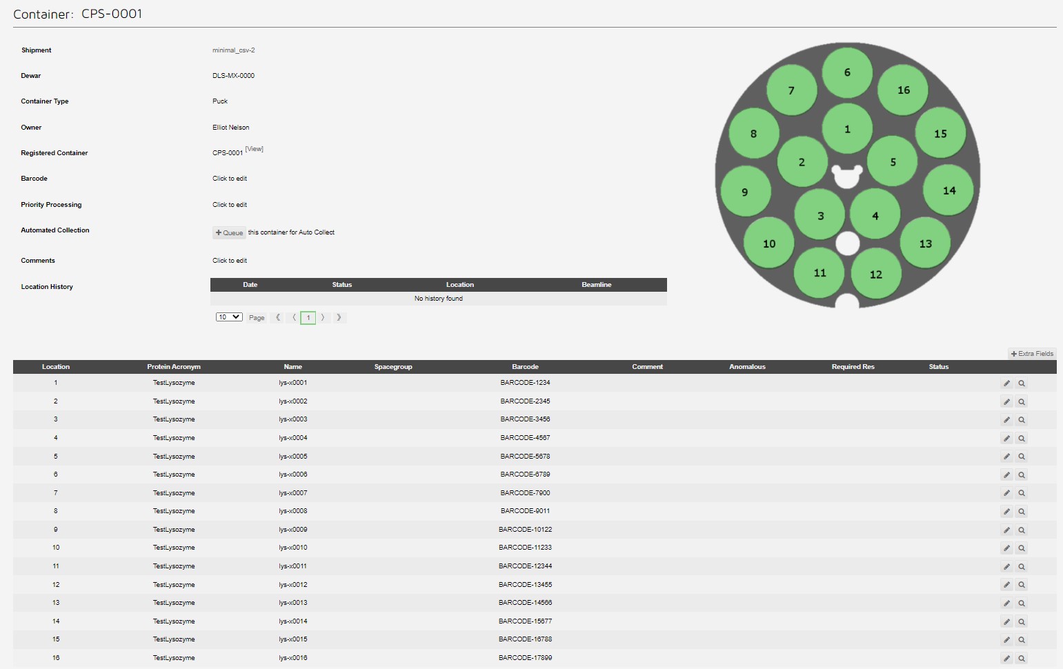 Minimal example Puck