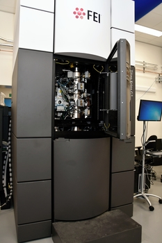 One of the Titan Krios cryo-EM microscopes at Diamond's eBIC facility, which could be used to advance this research