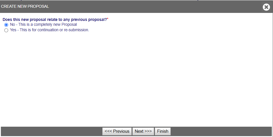 Create new proposal