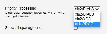 Priority processing drop down