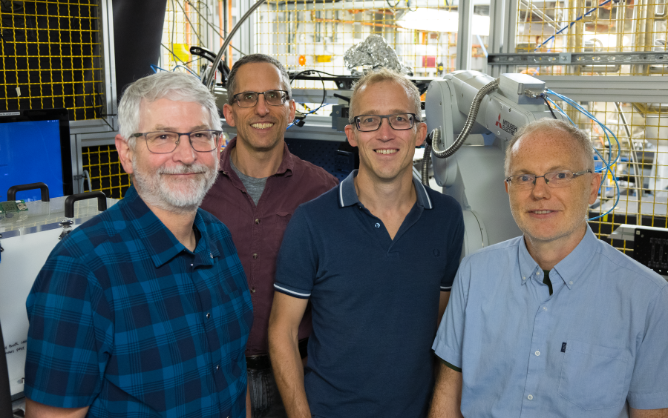 The team at Diamond driving the work forward, from Left to Right: Allen Orville, Graeme Winter, Robin Owen and Mike Hough