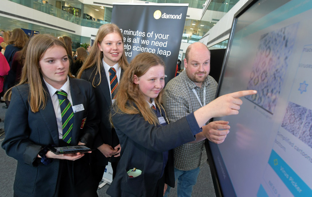 Mark Basham, Senior Software Scientist, during the launch of 'Science Scribbler: Virus Factory'.