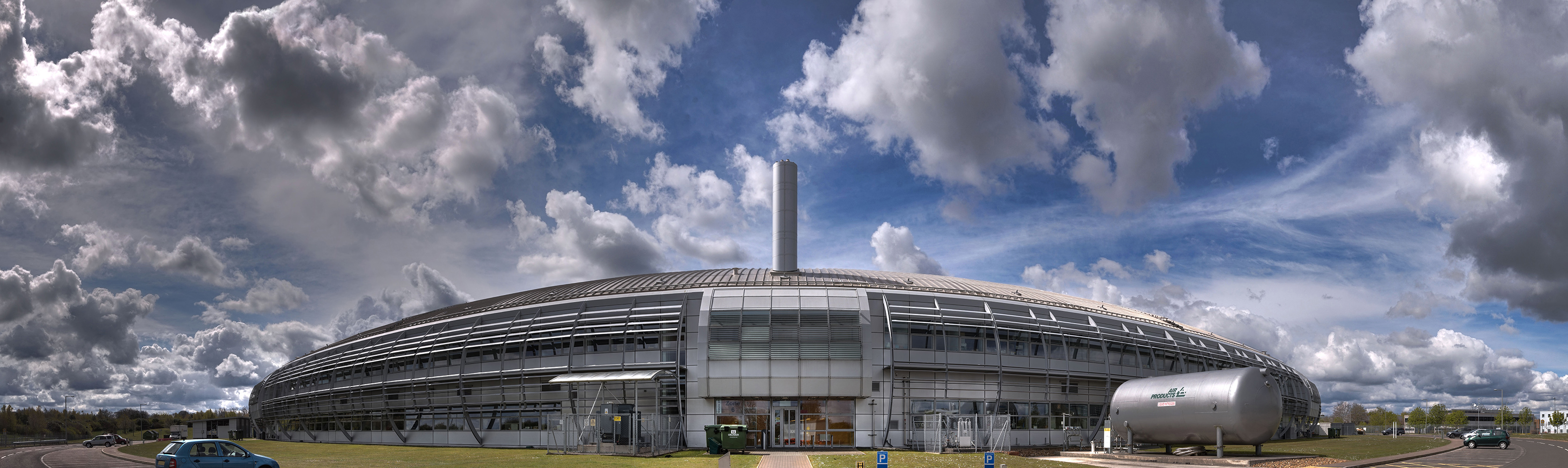 Diamond’s iconic building, built in the shape it is to house the circular synchrotron.