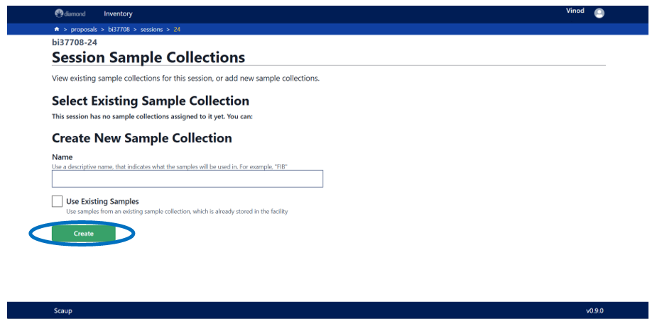 Scaup - session sample collections