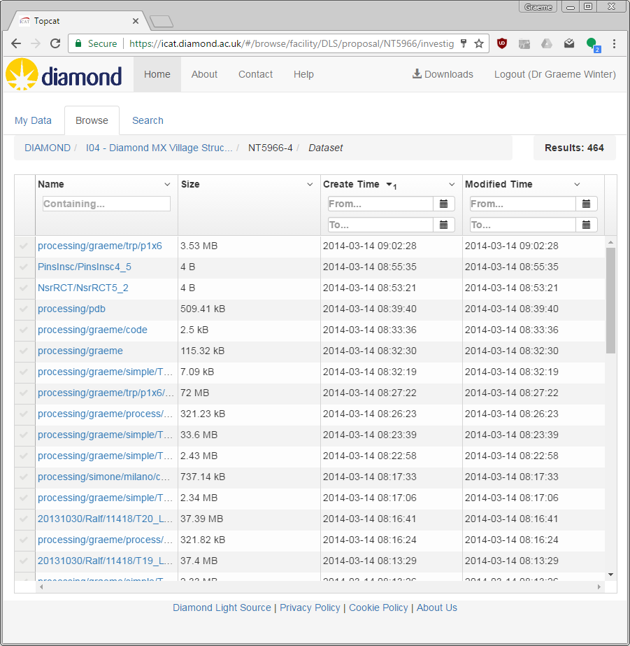 selecting topcat data