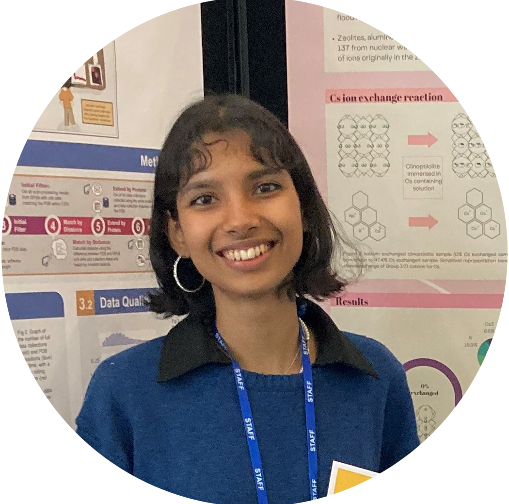 Summer Placement student, Srija, who won the 2022 Poster Competition prize of Best Communication