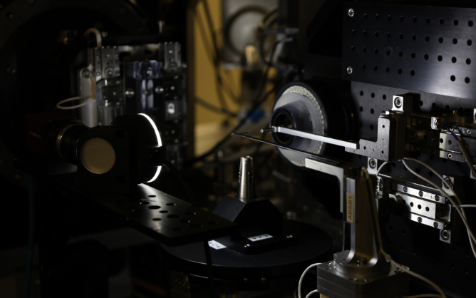 Scientists at Diamond have been carrying out preliminary work with a smaller version of the detector, Jungfrau 1M