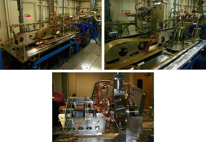 Crystal cage and crystals 1 and 2 monochromator on I12 beamline