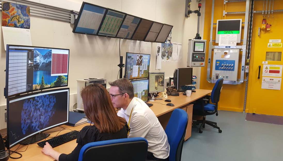 Scientists researching PETase at Diamond Light Source