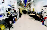 Figure 2: B24 experimental hutch with the<br/>X-ray microscopy in the background.
