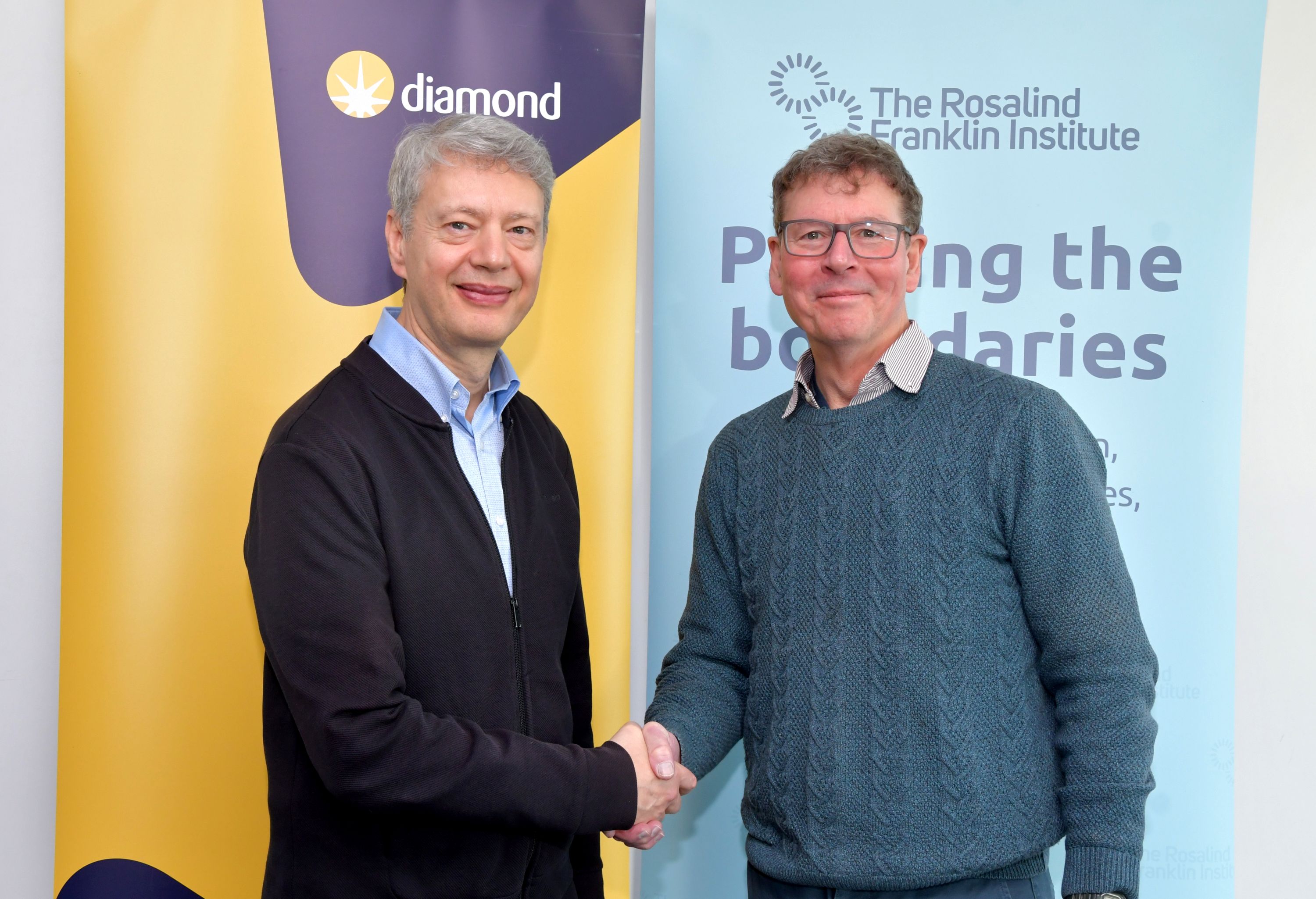 Diamond CEO Professor Gianluigi Botton and Director of Franklin, Professor Paul Matthews.