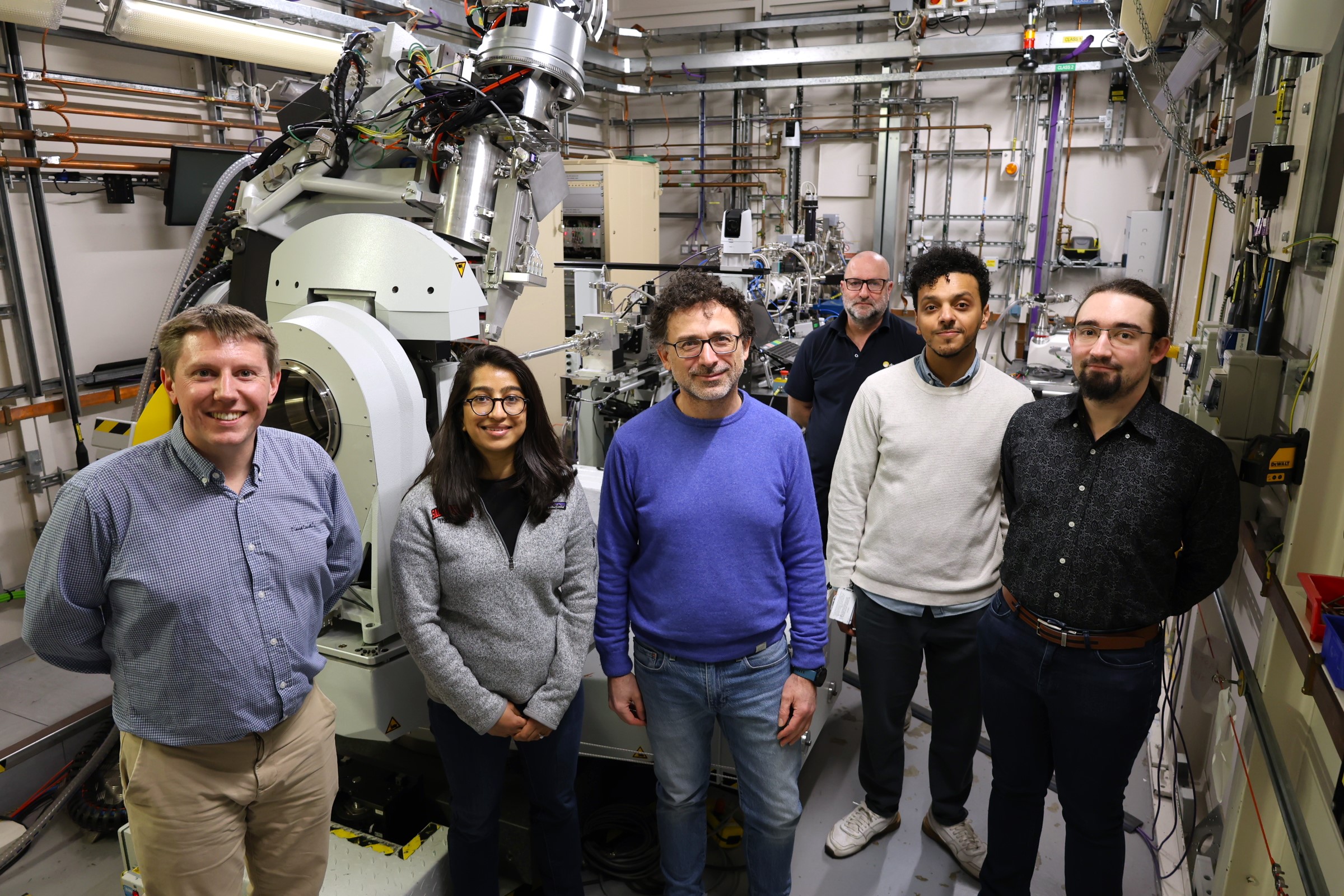 The I16 team: Dan Porter, Anuradha Vibhakar, Alessandro Bombardi, Colin Brodie, Aly Abdeldaim and David Serban