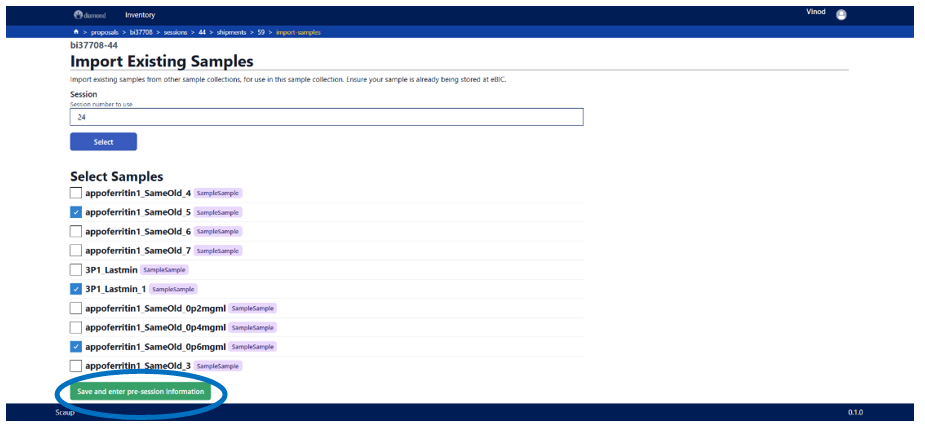 Scaup - import existing samples