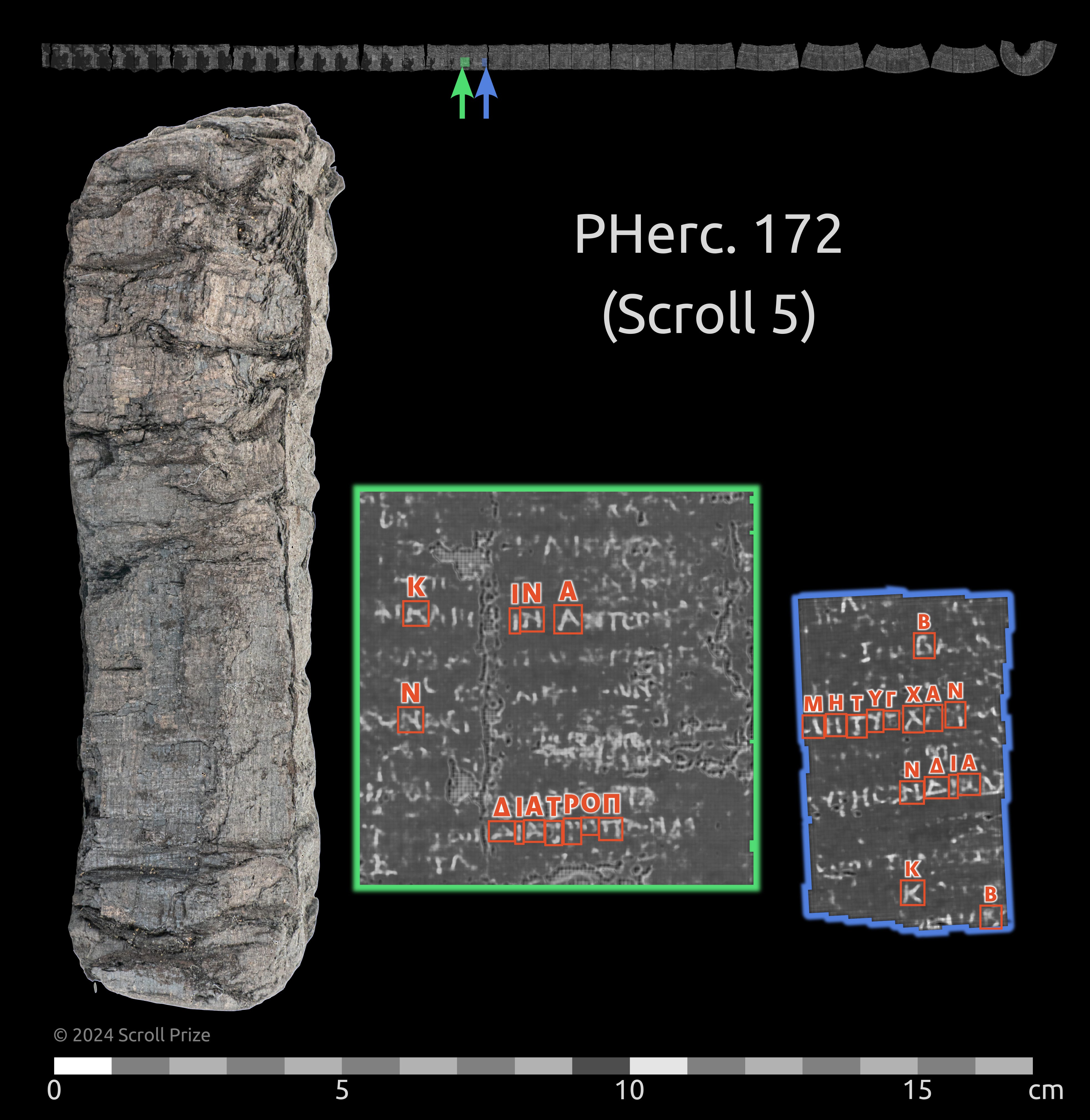 The first text revealed on the Oxford scroll.