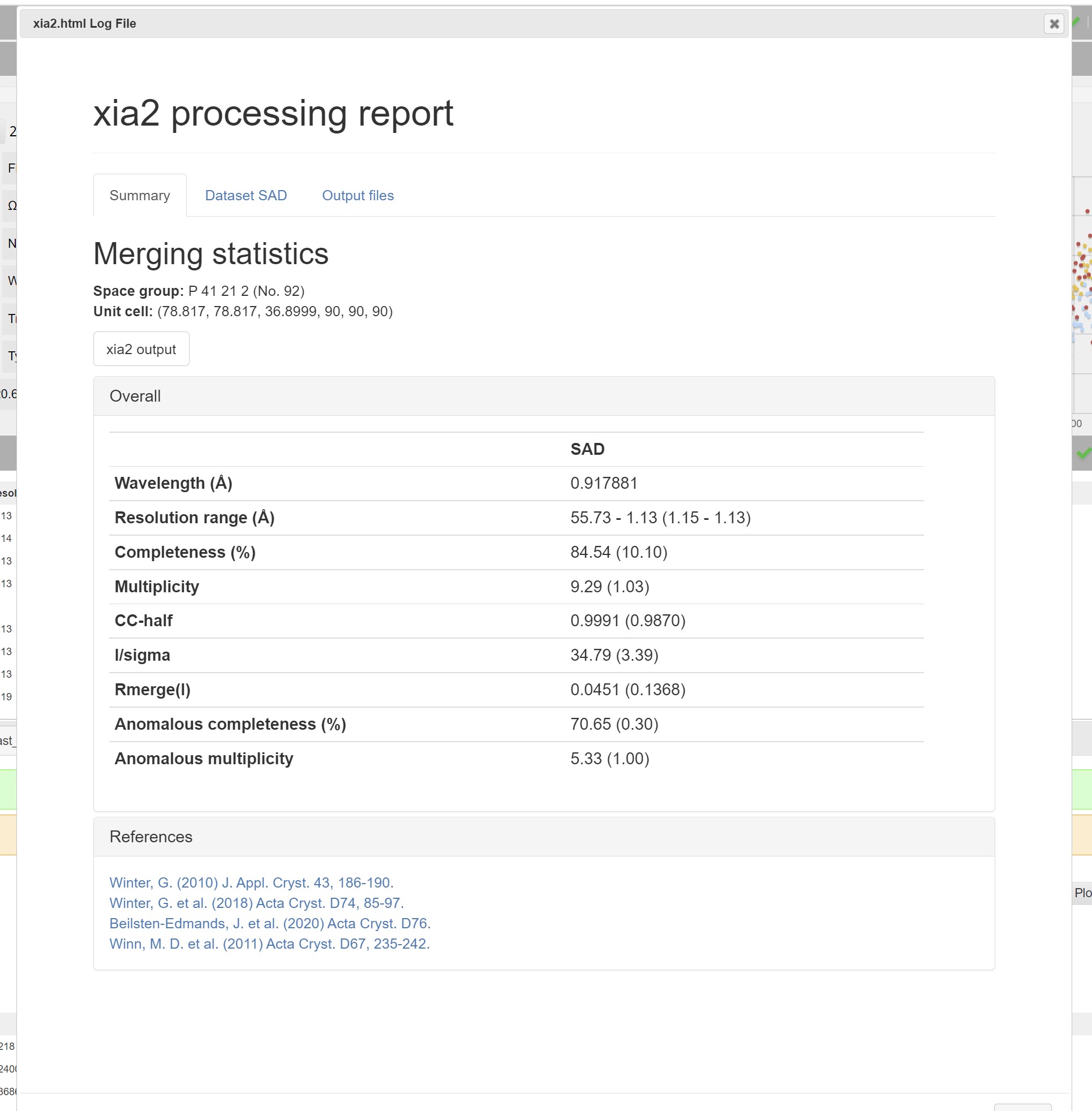xia2 report