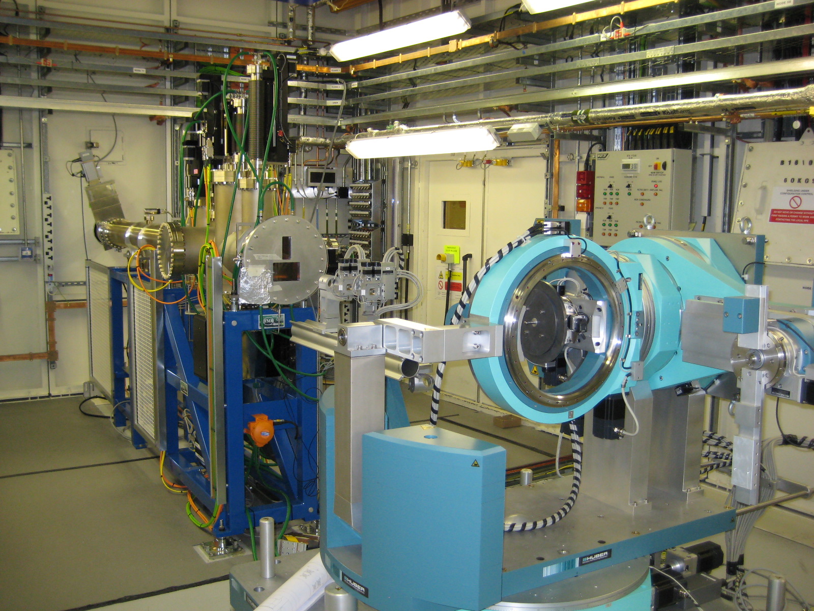 Inside the experimental hutch at Diamond’s B16 beamline.