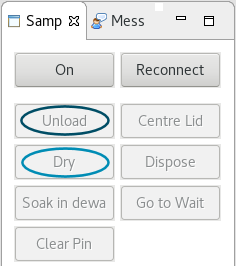 robot functions - unload and dry