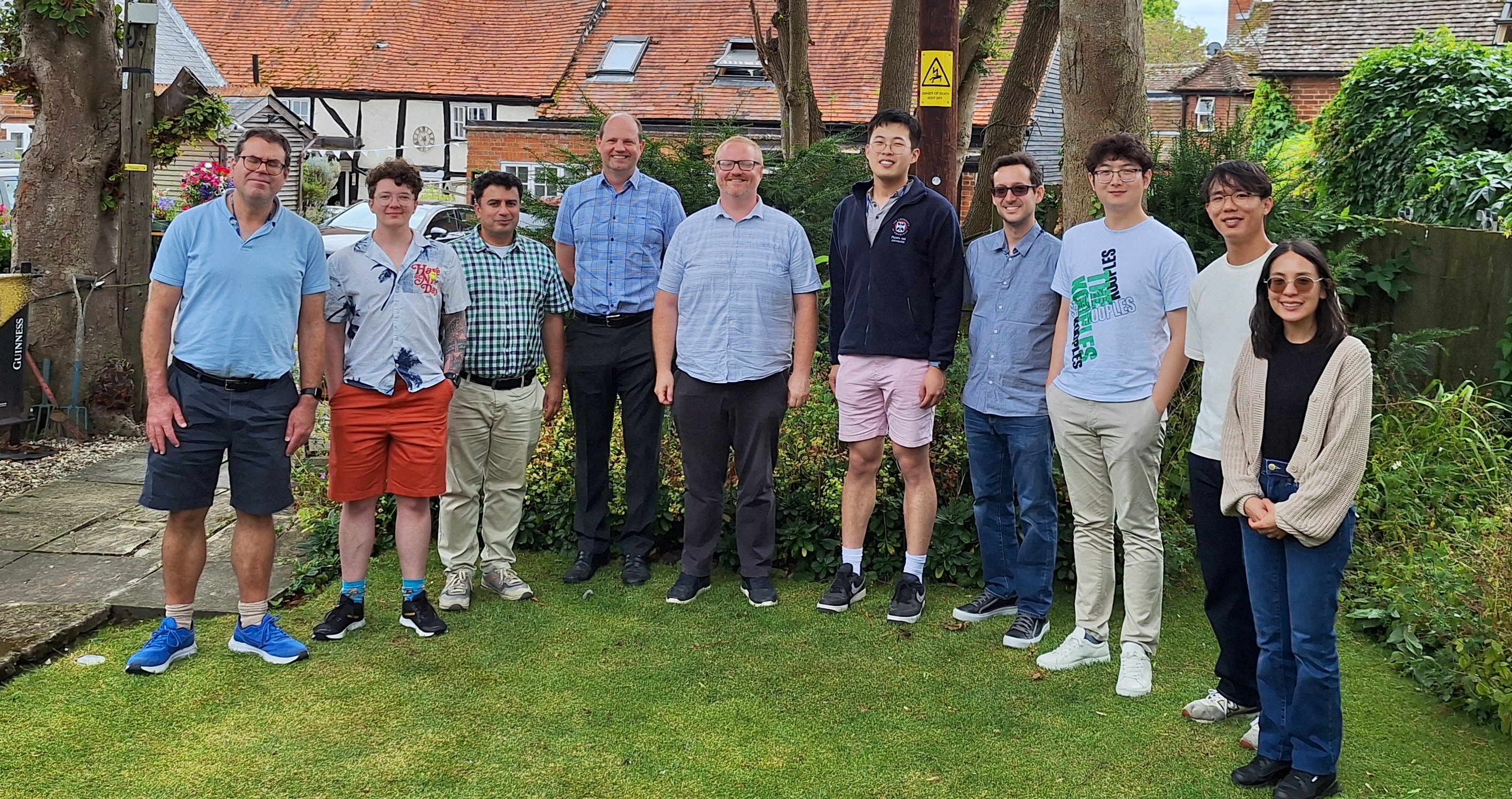 The Optics and Metrology Group celebrating with Patrick at the end of his placement. 