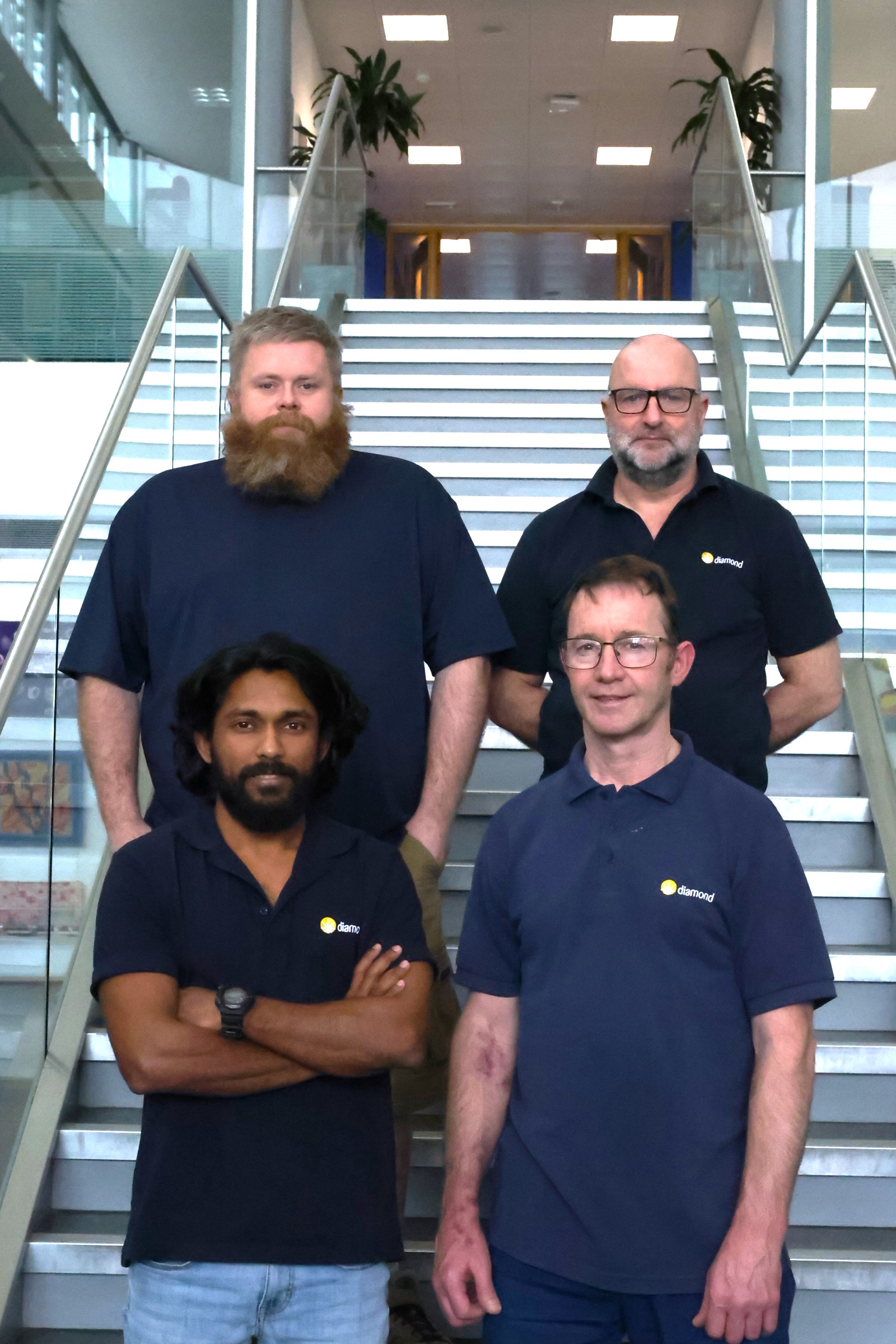 Magnetic Materials Group Technicians Thomas Rice, Colin Brodie Akhil Dev, Mark Sussmuth