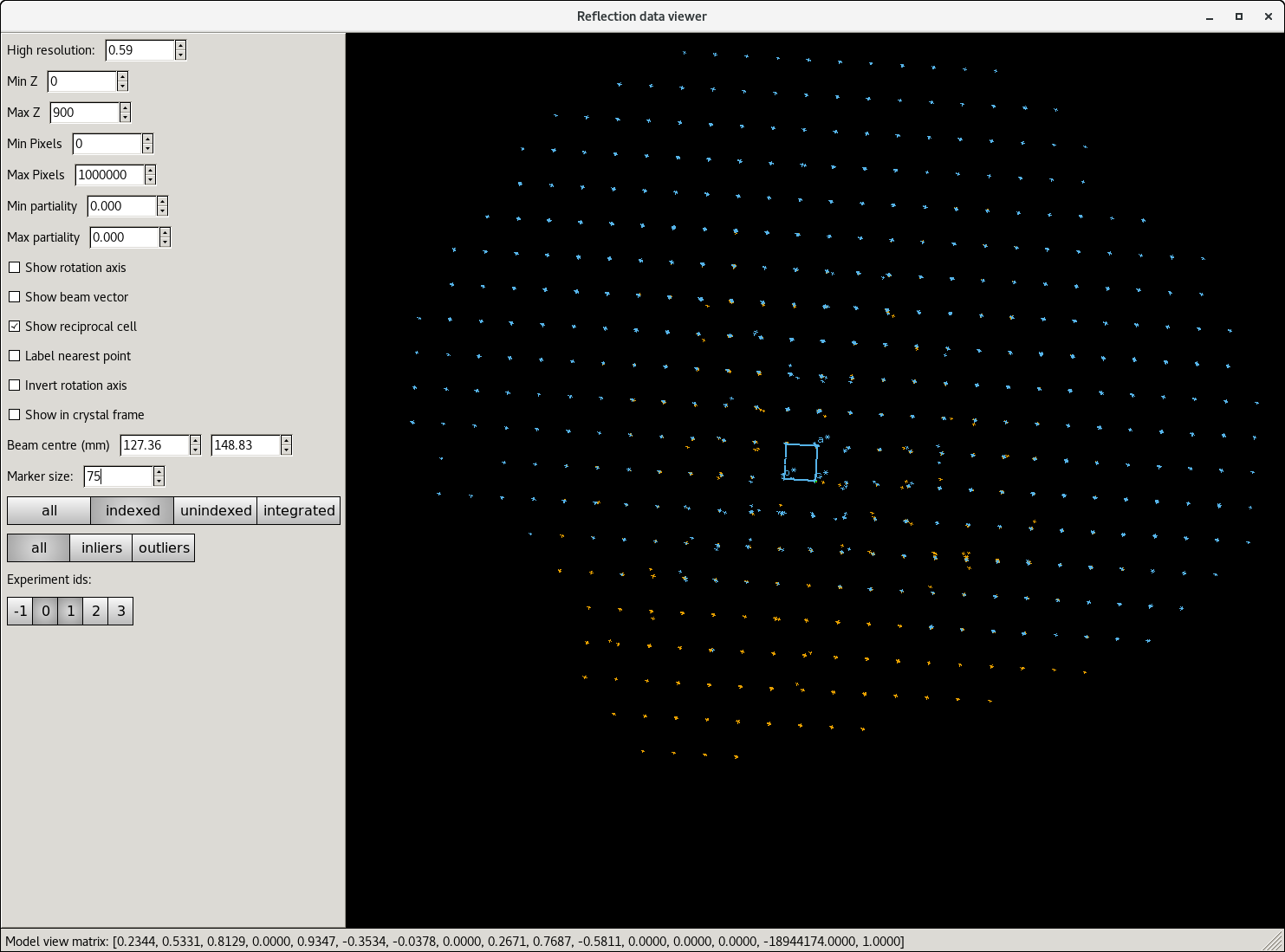 reciprocal lattice viewer - in use