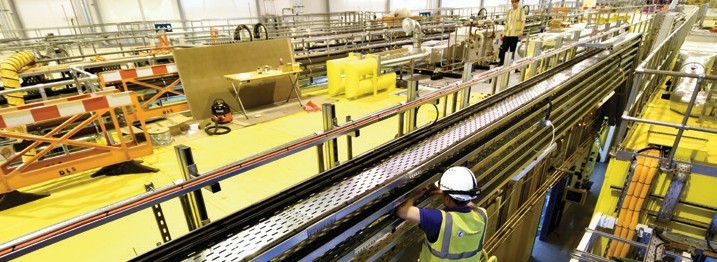 Figure 1: Construction of the hutches nearing completion for DIAD.