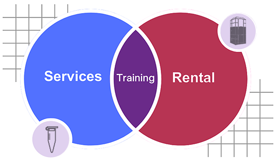 Ven diagram for Diamond cryo-EM services