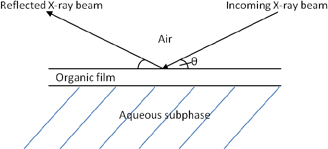 Figure 1: Model for an organic film at the air-water interface.