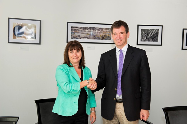 Elizabeth Rowsell, Director, Johnson Matthey Technology Centre, 
<br/>and Andrew Harrison, CEO of Diamond Light Source
<br/>