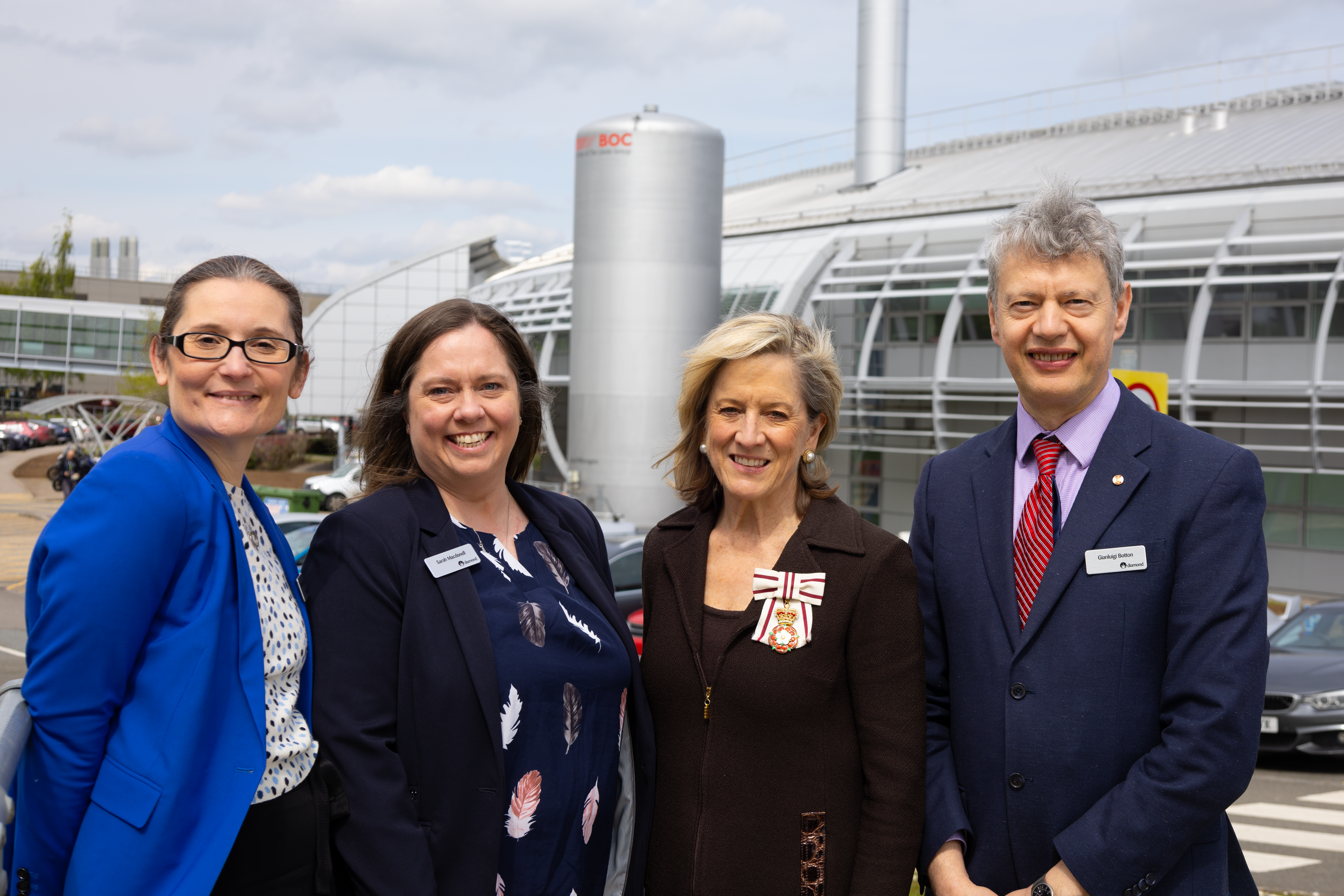 Isabelle Boscaro-Clarke - Head of Impact, Communications and Engagement, Sarah Macdonell - Head of Engineering, Mrs Marjorie Glasgow BEM - Lord-Lieutenant of Oxfordshire and Diamond CEO - Gianluigi Botton