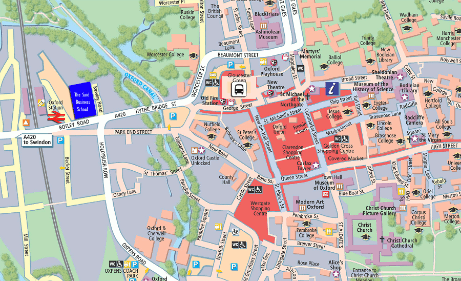 oxford city centre map Oxford Diamond Light Source oxford city centre map