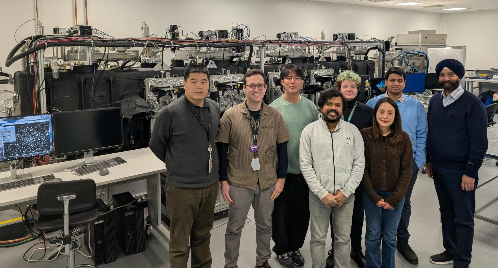 (L-R) Hongchang Wang , Murilo Bazan Da Silva, Wai Jue Tan,  Arindam Majhi, Riley Shurvinton, Wadwan Singhapong, Paresh Pradhan and Kawal Sawhney