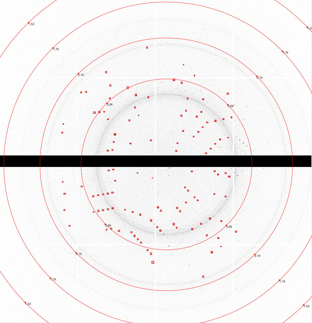 Diffraction pattern from cubic Inslin recorded with Jungfrau