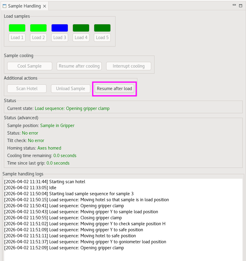 Image Releasing the Sample from Gripper