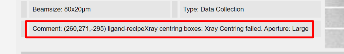 xray centring failed