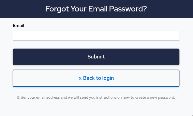 Forgotten email prompt