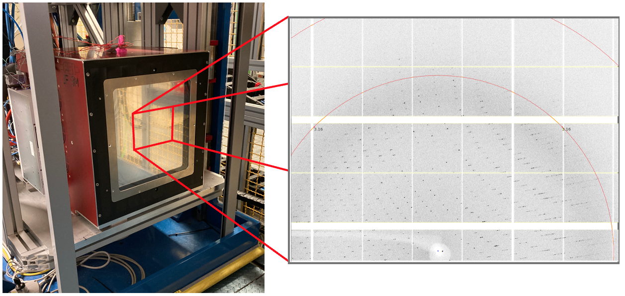 JF9M at I24 with a diffraction pattern