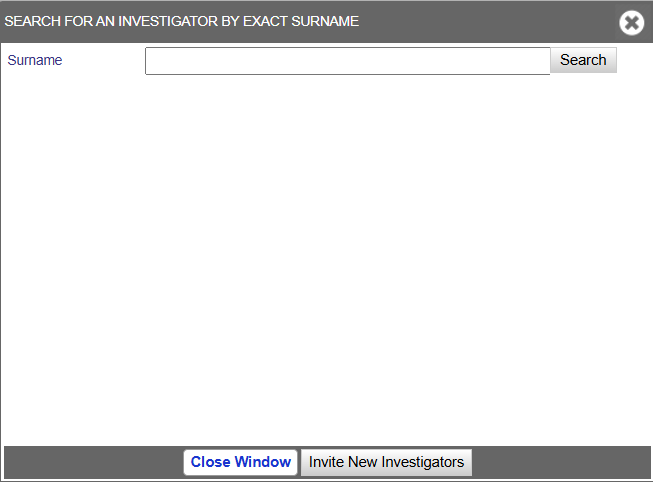 Add new investigator