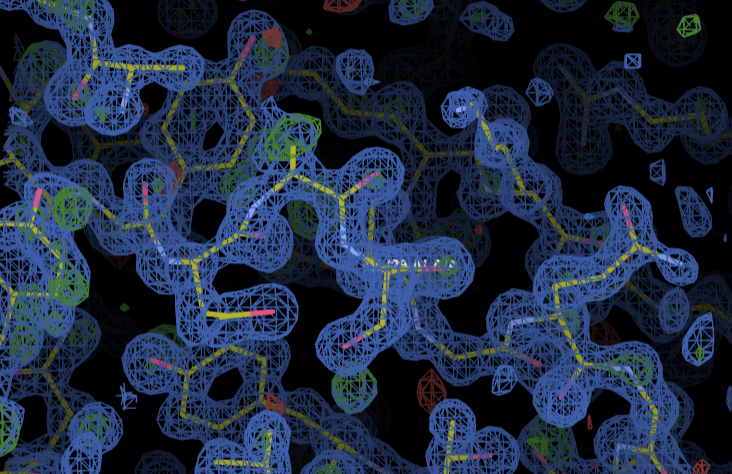Electron density map from MrBUMP viewer