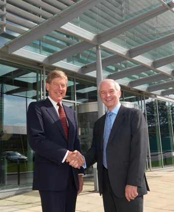 Lord Broers with Diamond CEO Gerd Materlik