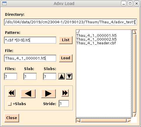 Adxv load list